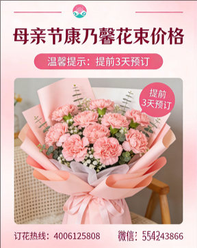 四平铁东区花店母亲节康乃馨花束